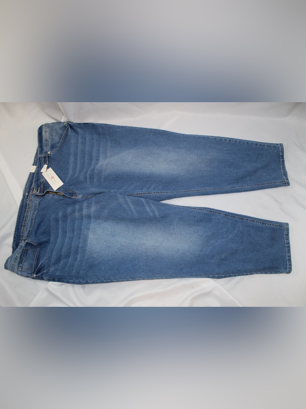Ashley Stewart Sz 34 Blue Fearless Denim JEANS NWT
